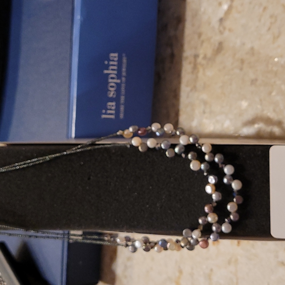 Lia Sophia Tahitian fresh water pearl necklace